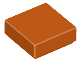 Dark Orange Tile 1 x 1 with Groove