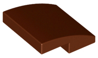 Reddish Brown Slope, Curved 2 x 2 No Studs