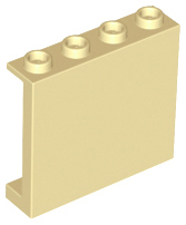 Tan Panel 1 x 4 x 3 with Side Supports - Hollow Studs