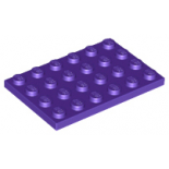 Dark Purple Plate 4 x 6