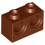 Reddish Brown Technic, Brick 1 x 2 with Holes