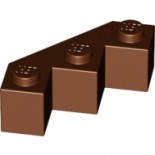 Reddish Brown Brick, Modified Facet 3 x 3