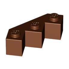 Reddish Brown Brick, Modified Facet 3 x 3