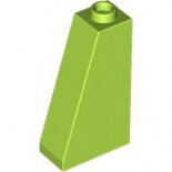 Lime Slope 75 2 x 1 x 3 - Hollow Stud