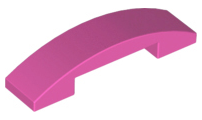 Dark Pink Slope, Curved 4 x 1 Double No Studs