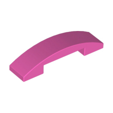 Dark Pink Slope, Curved 4 x 1 Double No Studs
