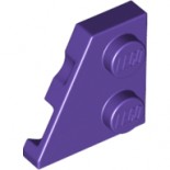Dark Purple Wedge, Plate 2 x 2 Left