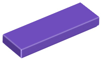 Dark Purple Tile 1 x 3