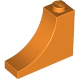 Orange Brick, Arch 1 x 3 x 2 Inverted