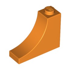 Orange Brick, Arch 1 x 3 x 2 Inverted
