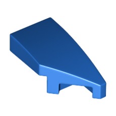 Blue Wedge 2 x 1 with Stud Notch Right