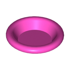 Dark Pink Minifigure, Utensil Dish 3 x 3