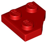 Red Wedge, Plate 2 x 2 Cut Corner