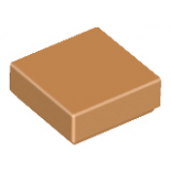 Medium Nougat Tile 1 x 1 with Groove