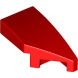 Red Wedge 2 x 1 with Stud Notch Right