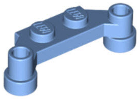 Medium Blue Plate, Modified 1 x 4 Offset