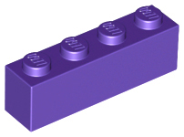 Dark Purple Brick 1 x 4