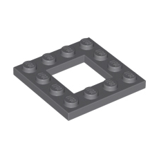 Dark Bluish Gray Plate, Modified 4 x 4 with 2 x 2 Cutout