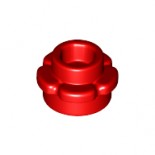 Red Plate, Round 1 x 1 with Flower Edge (5 Petals)
