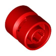 Red Wheel 11mm D. x 12mm, Hole Notched for Wheels Holder Pin