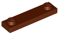 Reddish Brown Plate, Modified 1 x 4 with 2 Studs