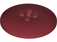 Dark Red Dish 6 x 6 Inverted (Radar) - Solid Studs