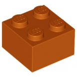 Dark Orange Brick 2 x 2