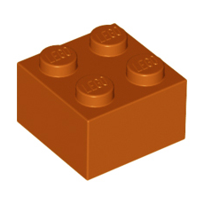 Dark Orange Brick 2 x 2