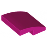 Magenta Slope, Curved 2 x 2 No Studs