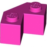 Dark Pink Brick, Modified Facet 2 x 2