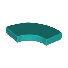Dark Turquoise Tile, Round Corner 2 x 2 Macaroni