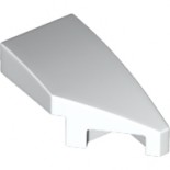 White Wedge 2 x 1 with Stud Notch Right