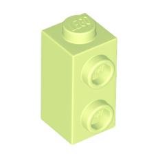 Yellowish Green Brick, Modified 1 x 1 x 1 2/3 with Studs on 1 Side