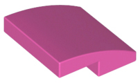 Dark Pink Slope, Curved 2 x 2 No Studs