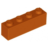 Dark Orange Brick 1 x 4