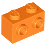 Orange Brick, Modified 1 x 2 with Studs on 1 Side