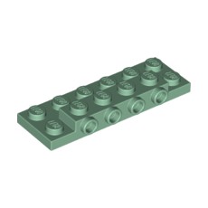 Sand Green Plate, Modified 2 x 6 x 2/3 with 4 Studs on Side