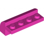 Dark Pink Slope, Curved 2 x 4 x 1 1/3 with Four Recessed Studs