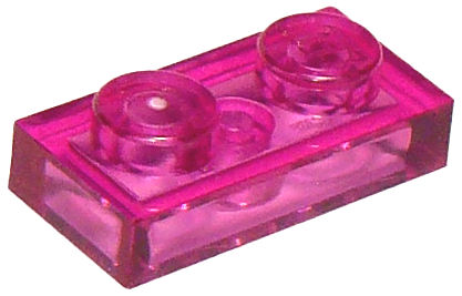 Trans-Dark Pink Plate 1 x 2