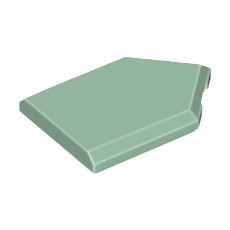 Sand Green Tile, Modified 2 x 3 Pentagonal