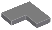 Dark Bluish Gray Tile 2 x 2 Corner