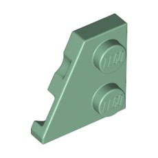 Sand Green Wedge, Plate 2 x 2 Left