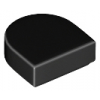 Black Tile, Modified 1 x 1 Half Circle Extended