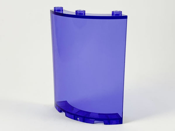 Trans-Purple Cylinder Quarter 4 x 4 x 6