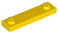 Yellow Plate, Modified 1 x 4 with 2 Studs