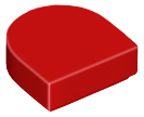 Red Tile, Modified 1 x 1 Half Circle Extended