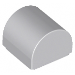 Light Bluish Gray Brick, Modified 1 x 1 x 2/3 No Studs, Curved Top