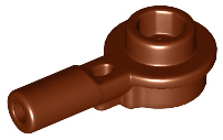 Reddish Brown Bar 1L with 1 x 1 Round Plate with Hollow Stud
