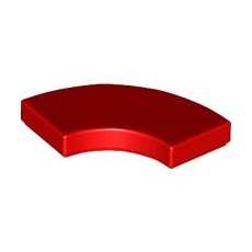 Red Tile, Round Corner 2 x 2 Macaroni