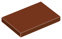 Reddish Brown Tile 2 x 3